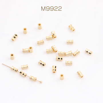 高品質メタルビーズ カット 3×5mm ゴールド（10ヶ）