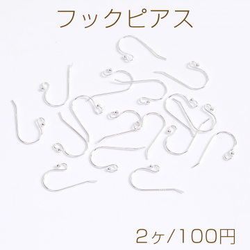 シルバー925製 フックピアス 0.6×19mm（2ヶ）