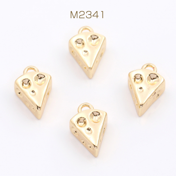 高品質メタルチャーム ケーキ 9×13mm ゴールド（2ヶ）