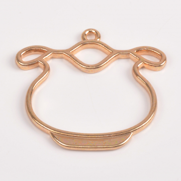 レジンフレームチャーム 金魚鉢 36×38mm ゴールド（6ヶ）