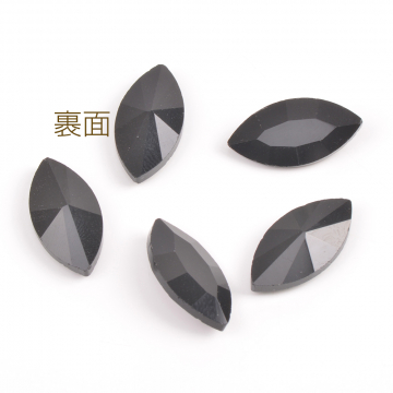 アクリルストーン ホースアイ 9×18mm ブラック（20ヶ）