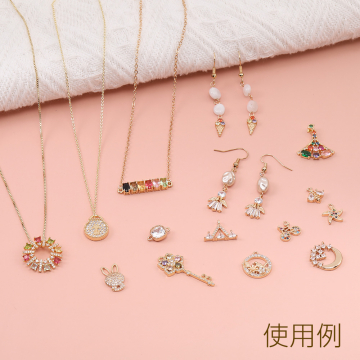 高品質ジルコニアチャーム 全6種 ゴールド