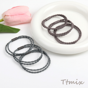ヘアゴム ヘアアクセサリー 5.5cm カラーミックス（6個セット）