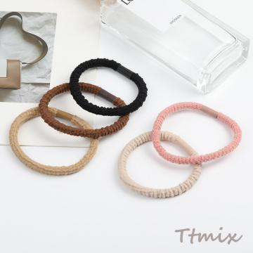 ヘアゴム ヘアアクセサリー 5.5cm カラーミックス（7個セット）
