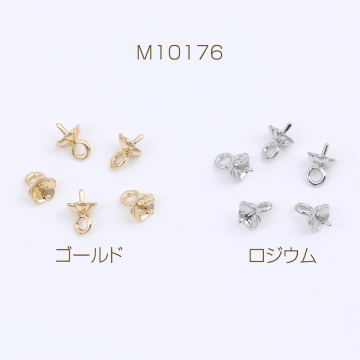 デザインヒートン フラワー カン付き 4.7×7mm（8ヶ）