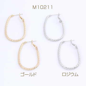 デザインフープピアス オーバル 26×40mm（1ペア）