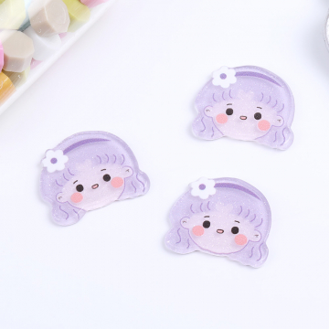 貼付けパーツ アクリル貼付けパーツ アクリルカボション 女の子 カメラ（8ヶ）