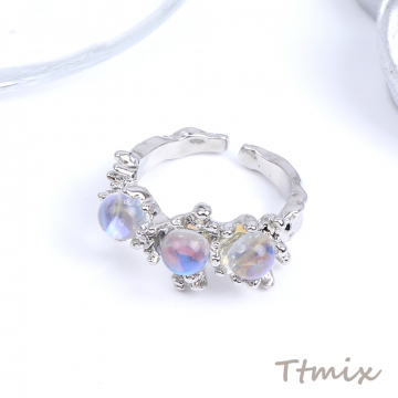 レディスリング 指輪 幅約10mm ロジウム（1ヶ）