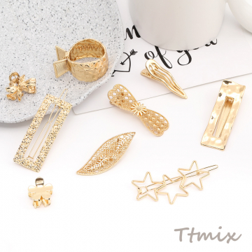 MINIバンスクリップ メタルヘアクリップ カブトピン 25×35mm（2ヶ）