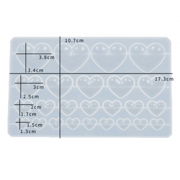 シリコンモールド レジンモールド ハート 173×107mm（1ヶ）