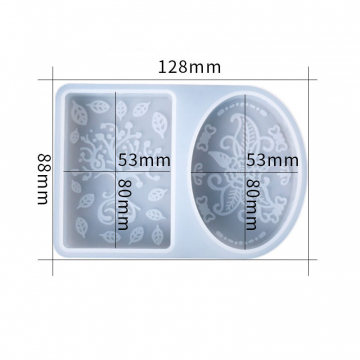 シリコンモールド レジンモールド 石鹸 128×88mm（1ヶ）