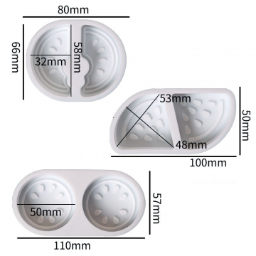 シリコンモールド レジンモールド スイカ