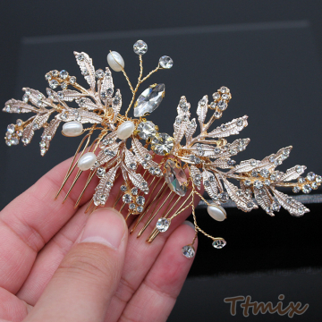 ウエディングヘッドドレス ブライダルアクセサリー 花嫁アクセサリー（1ヶ）