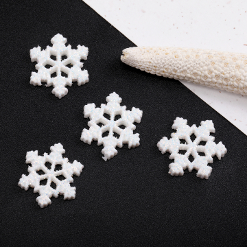 貼付けパーツ 樹脂貼付けパーツ 樹脂カボション ラメ入り 雪の結晶（20ヶ）