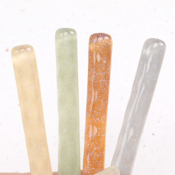 貼付けパーツ 樹脂貼付けパーツ 樹脂カボション ラメ入り ロング 8×64mm（10ヶ）