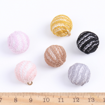 【限定商品】大特価！ファブリックボールチャーム 15×17mm（20ヶ）