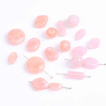 アクリルパーツ アクリルビーズ ミックス ピンク（30g）