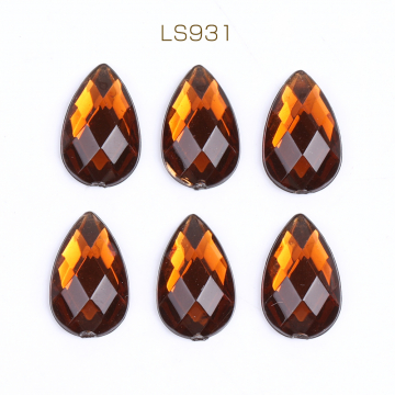 ビジューストーン アクリルストーン しずく型 8×13mm ダークブラウン（20ヶ）