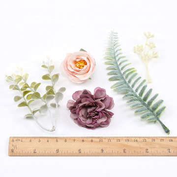 造花＆リーフ＆枝ミックス 装飾用（1セット）