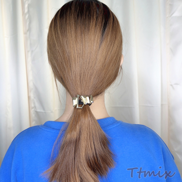 ポニーフック ヘアゴム 不規則型 ゴールド（1ヶ）