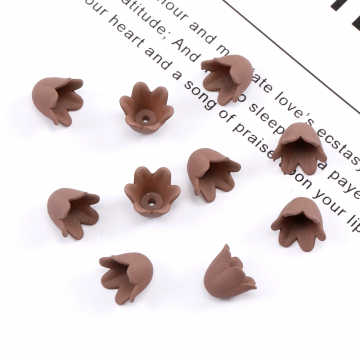 アクリルパーツ フラワー チューリップ 8×9.5mm マットカラー（10ヶ）