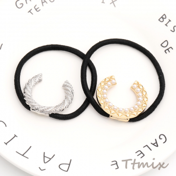 ヘアゴム ポニーフック C型 パール付き