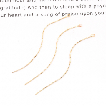 チェーンチャーム 0.7×60mm ゴールド（6ヶ）