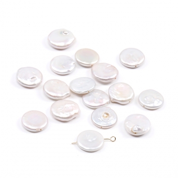 淡水パールビーズ 天然素材 不規則型 15-16mm（1ヶ）