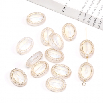 アクリルビーズ アンティーク調アクリルビーズ オーバル 13×17.5mm（10ヶ）