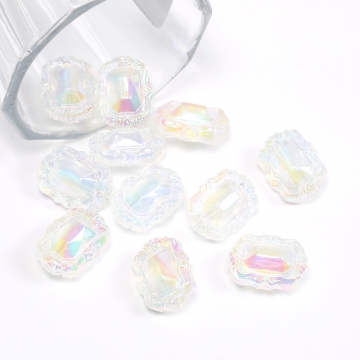 アクリルビーズ オーロラビーズ 13.5×18mm（8ヶ）