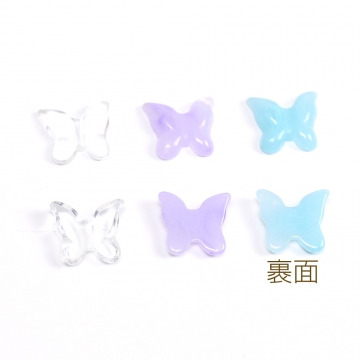樹脂貼付けパーツ 樹脂カボション 蝶型 13×14mm（10ヶ）