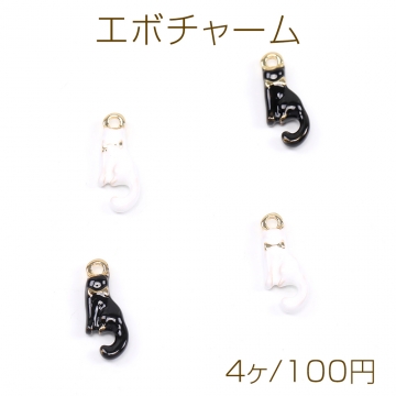 エボチャーム 猫 5.5×15mm ゴールド（4ヶ）