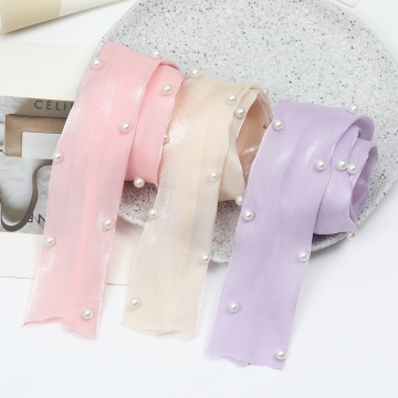 レース パール付き 幅約4cm（1m）