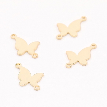 コネクターチャーム 蝶 2カン付き 11.5×18mm（8ヶ）