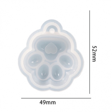 シリコンモールド レジンモールド 猫の肉球 52×49×26mm（1ヶ）