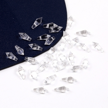 ガラスチャーム しずく型カット 4×9mm クリア（20ヶ）
