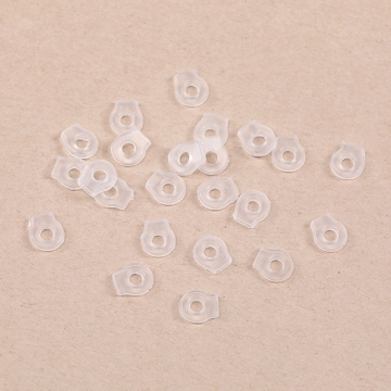 ピアス用シリコンカバー 6×7mm 半クリア（10ヶ）