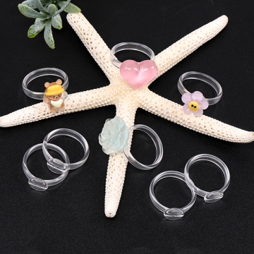 アクリルリング 丸皿 10mm クリア（6ヶ）