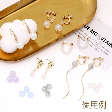 天然石ビーズ クリスタルクォーツ 丸玉 6mm（10ヶ）