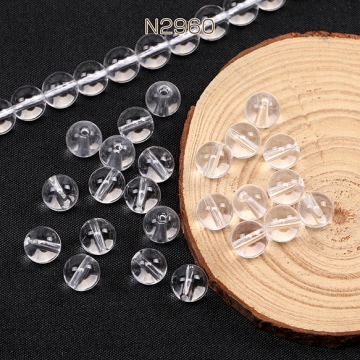 天然石ビーズ クリスタルクォーツ 丸玉 8mm（6ヶ）