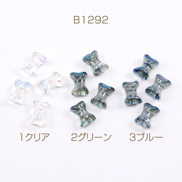 メッキガラスビーズ リボン 縦穴 10×14mm（20ヶ）