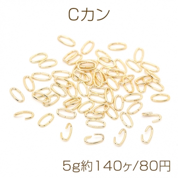 色褪せにくい14KGPゴールドメッキ Cカン 0.6×3×6mm（5g約140ヶ）