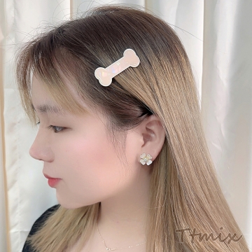 ヘアクリップ 骨 2×5cm（2ヶ）