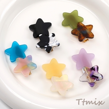ヘアクリップ 星形 2×4cm（2ヶ）