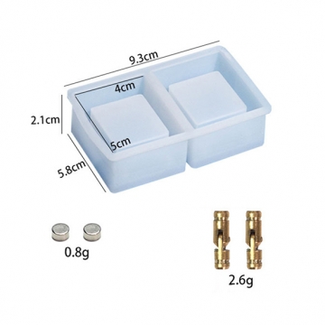 シリコンモールド 四角 リングボックス 9.3×2.1×5.8cm （1セット）