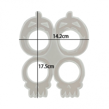 シリコンモールド スケルトン かぼちゃ 眼鏡 142×175mm×5mm （1ヶ）