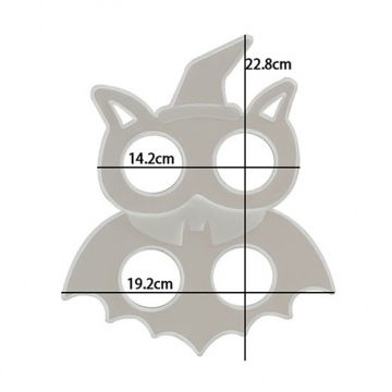 シリコンモールド コウモリ 眼鏡 228×192mm×5mm （1ヶ）