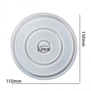 シリコンモールド ラウンド 燭台 150×150×27mm （1ヶ）