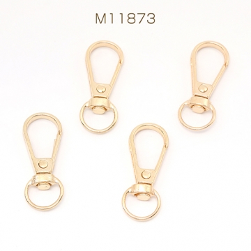 キーホルダー回転カン金具 13×35mm ゴールド（4ヶ）