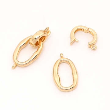 高品質留め金具 ネックレス・ブレスレット用 13×31mm（1セット）
